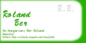 roland ber business card